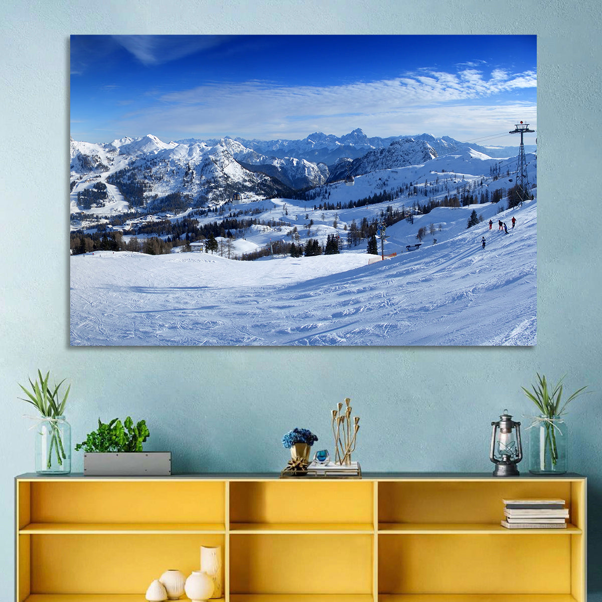 Nassfeld Ski Resort View Wall Art in a room, landscape