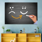 Chalkboard Mood Shift Smiley Arrow Wall Art