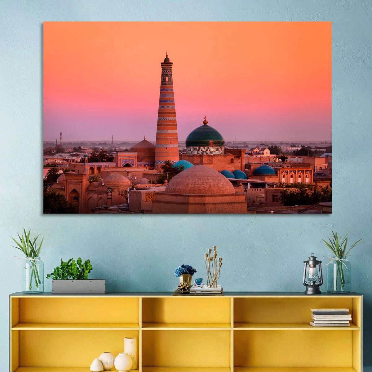 Islam Khoja Minaret, Khiva Wall Art in a room, landscape