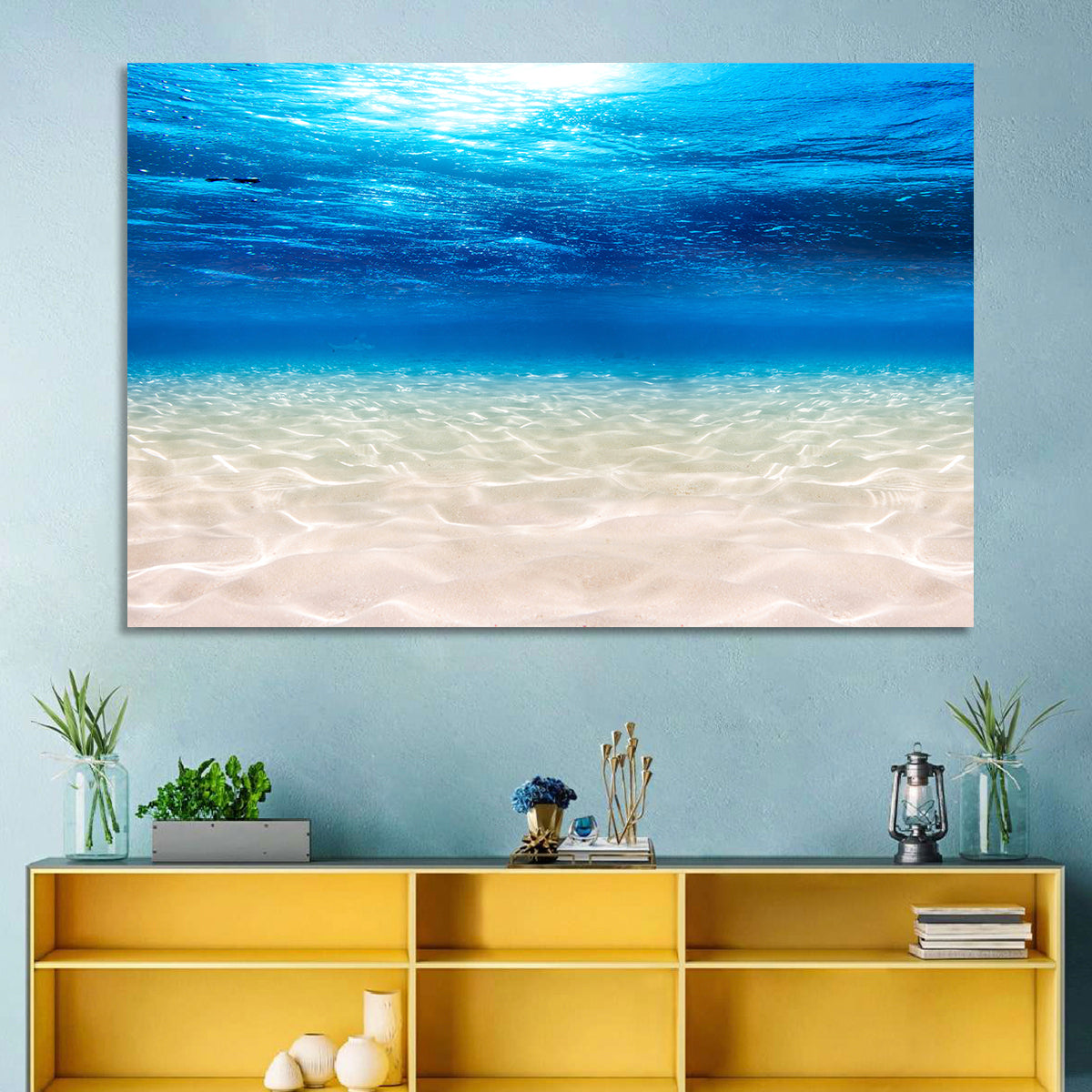 Sunlit Sandy Seabed Wall Art