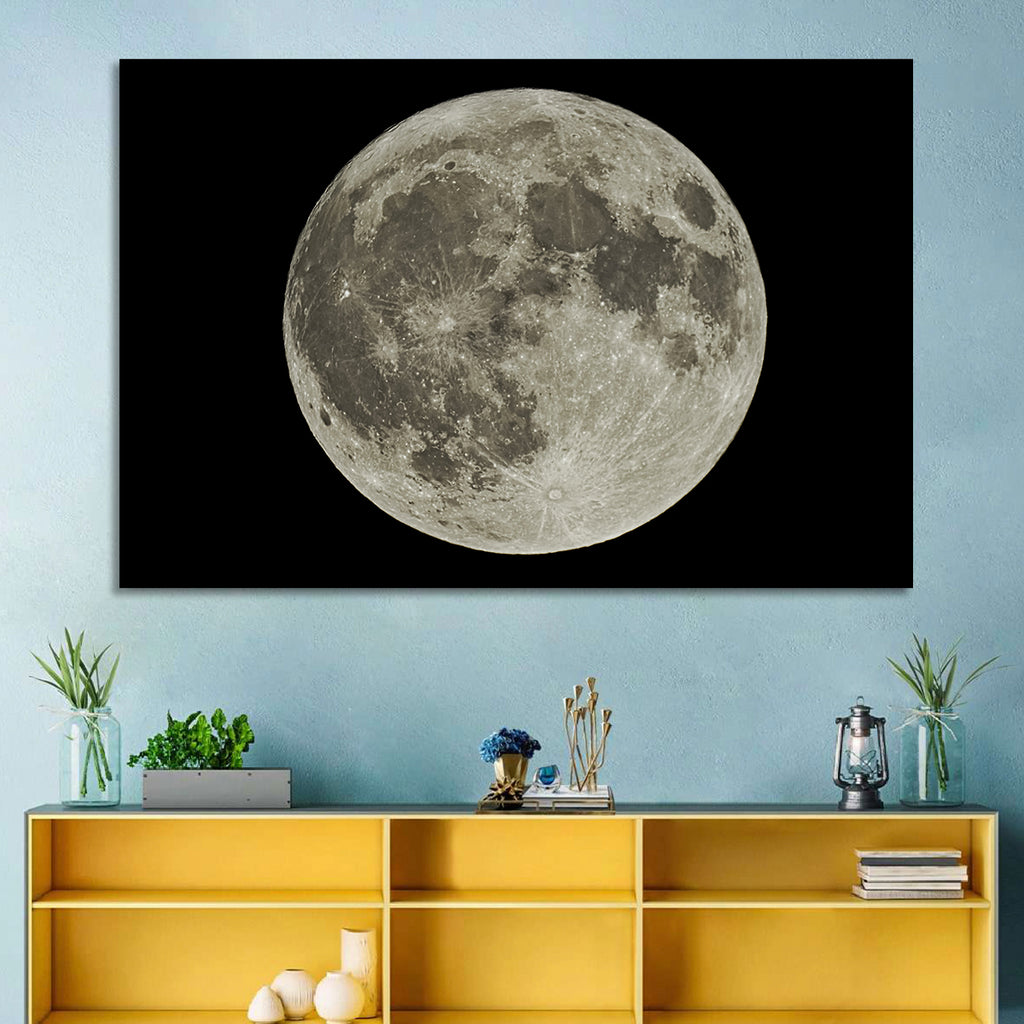 Full Moon with Tycho Rays Wall Art