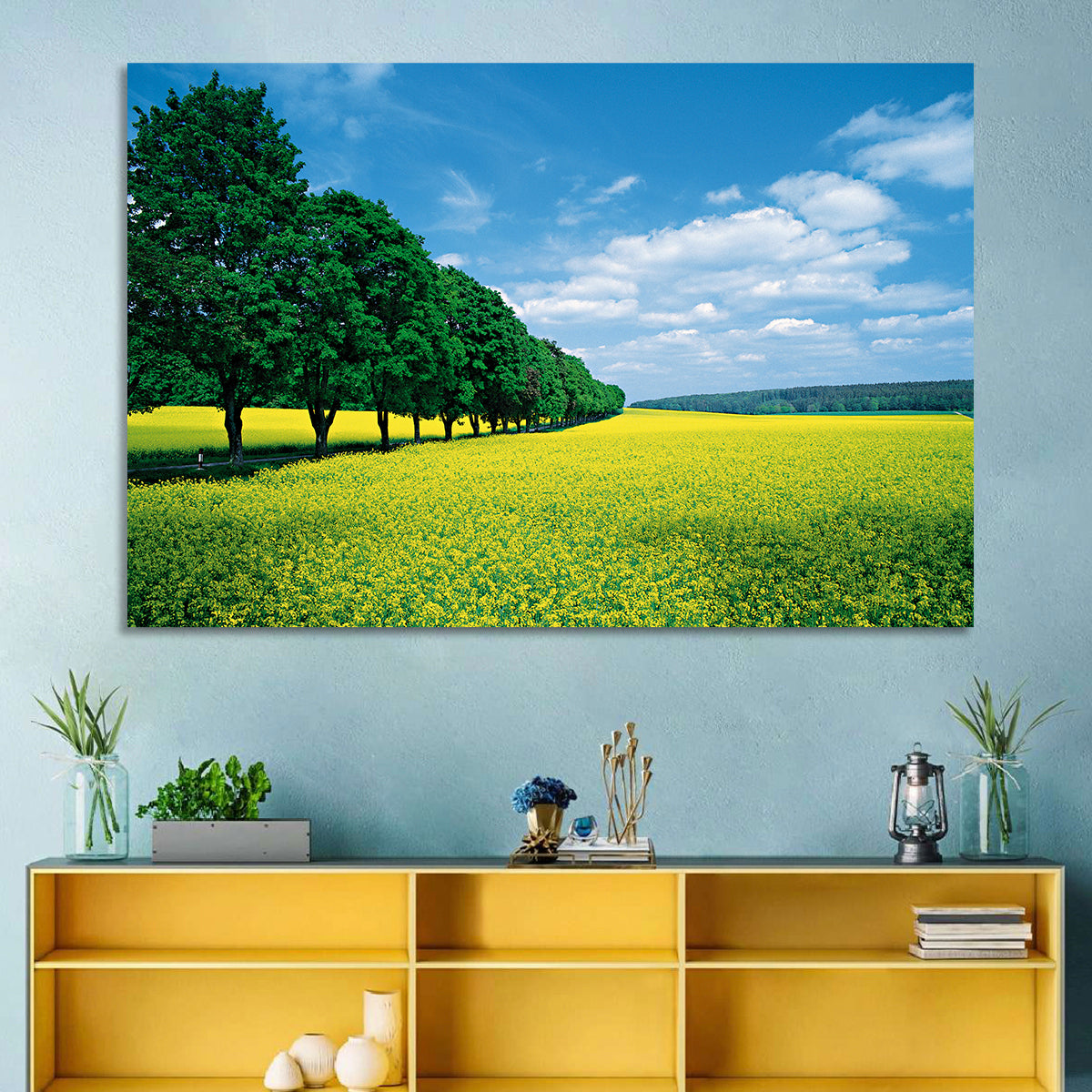 Spring Field of Yellow Flowers Wall Art