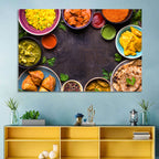Indian Feast Flat-lay Wall Art