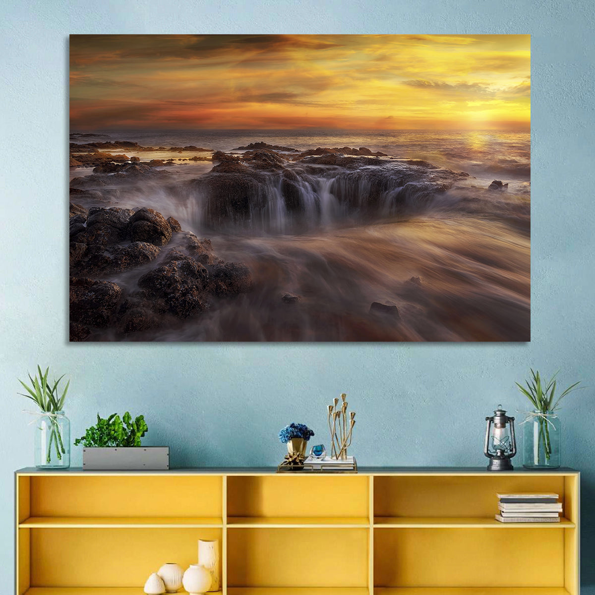 Thors Well at Cooks Chasm Sunset Wall Art