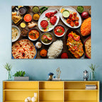 Indian Cuisine Flat Lay Wall Art