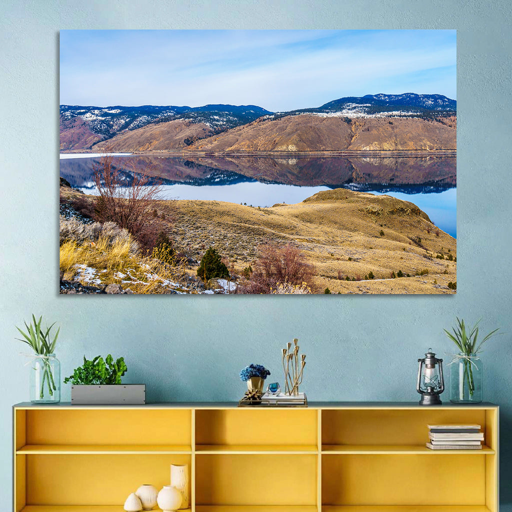 Kamloops Lake Mountain Reflection Wall Art