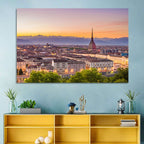 Turin Skyline at Golden Dusk Wall Art