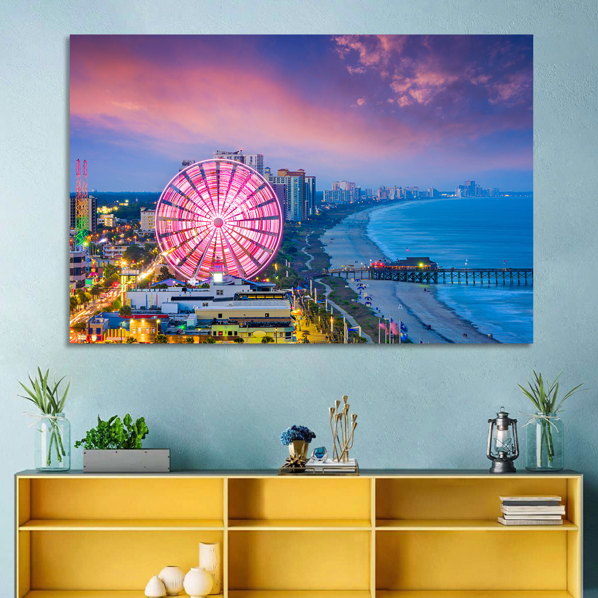Myrtle Beach Skywheel at Twilight Wall Art