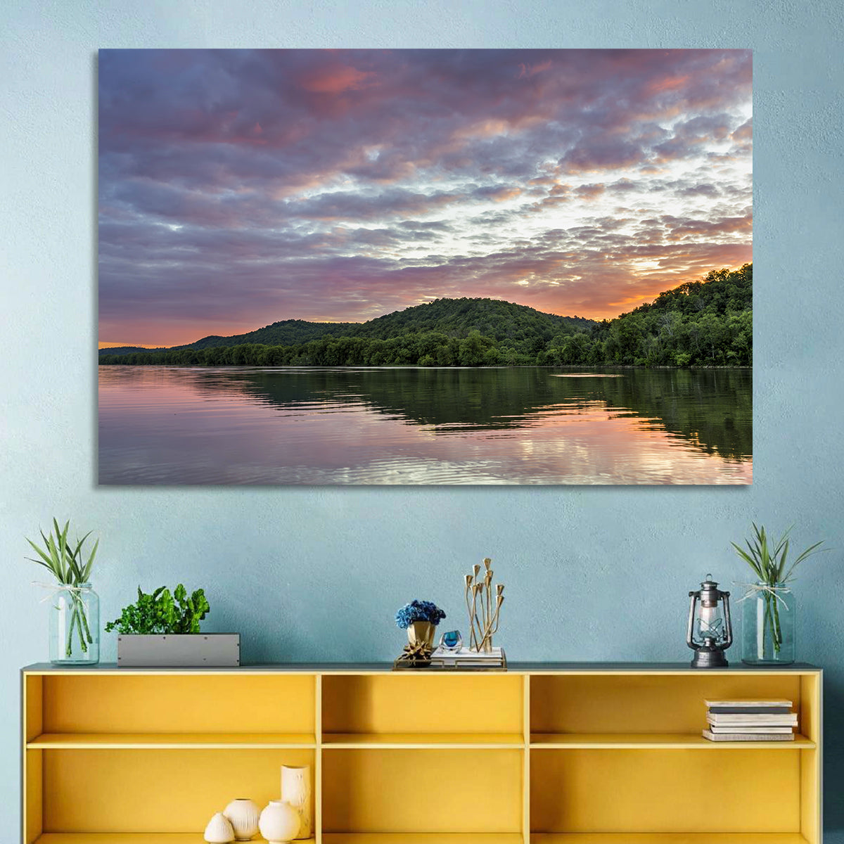 Ohio River Paden City at Dusk Wall Art