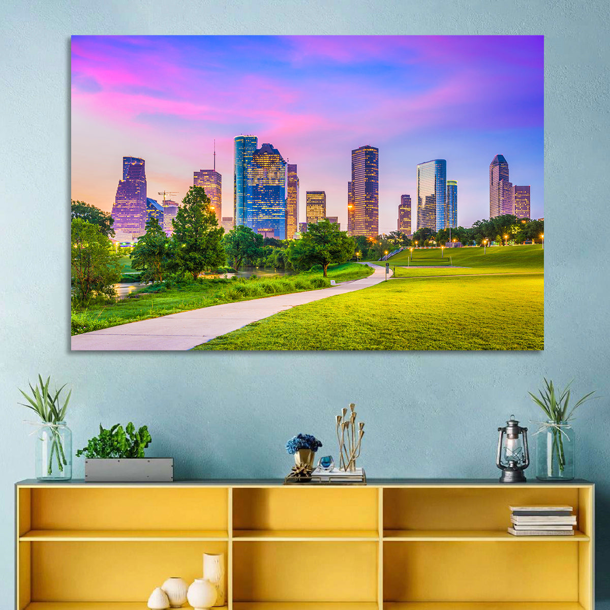 Houston Skyline at Dusk Wall Art