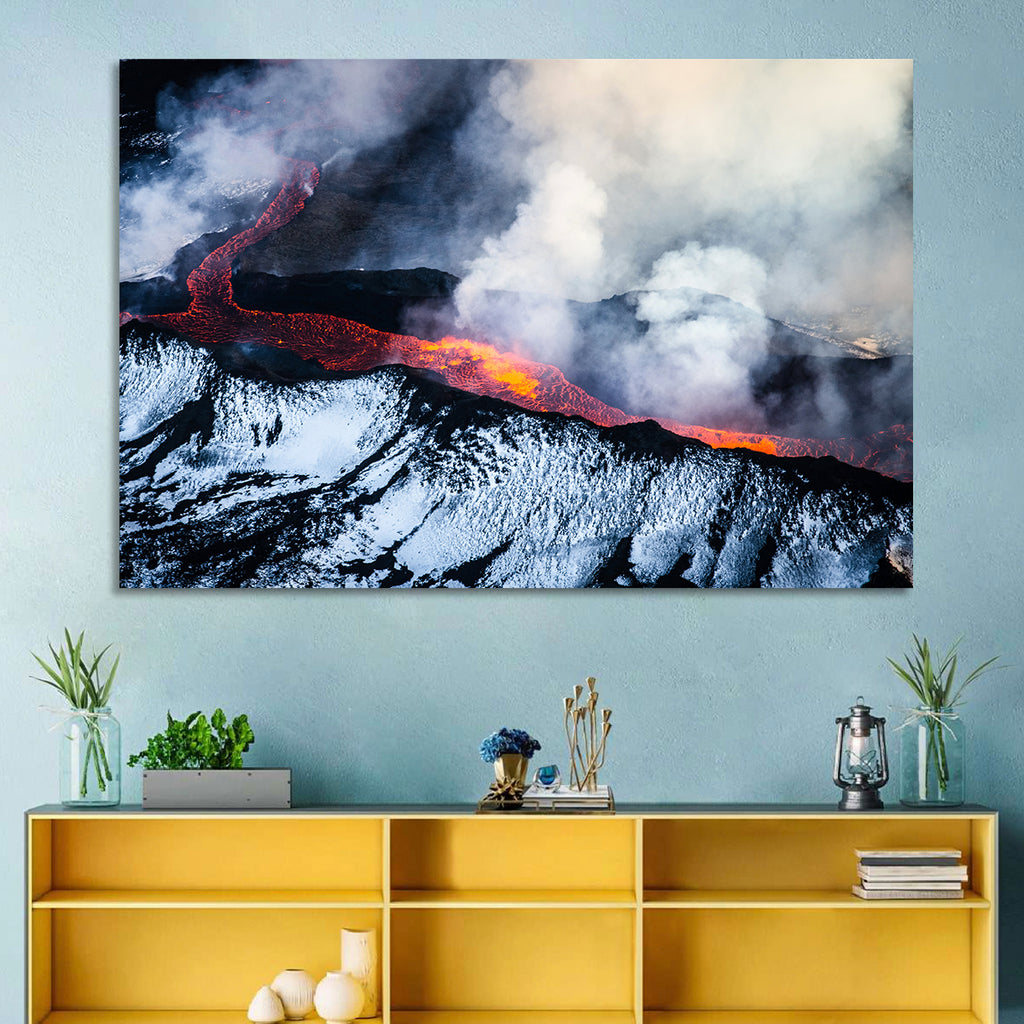 Snow-crusted Lava Flow Wall Art