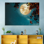 Autumn Moon with Milky Way Wall Art