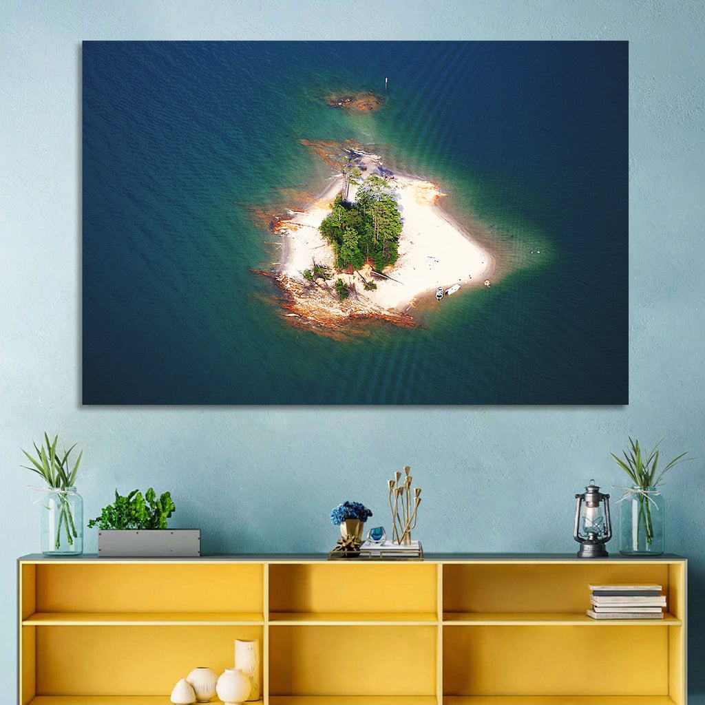 Lake Lanier Island Aerial View Wall Art