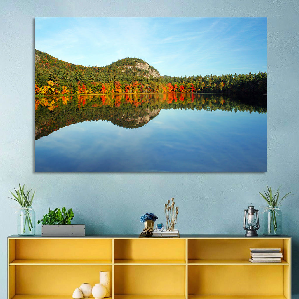 Echo Lake Autumn Reflection Wall Art