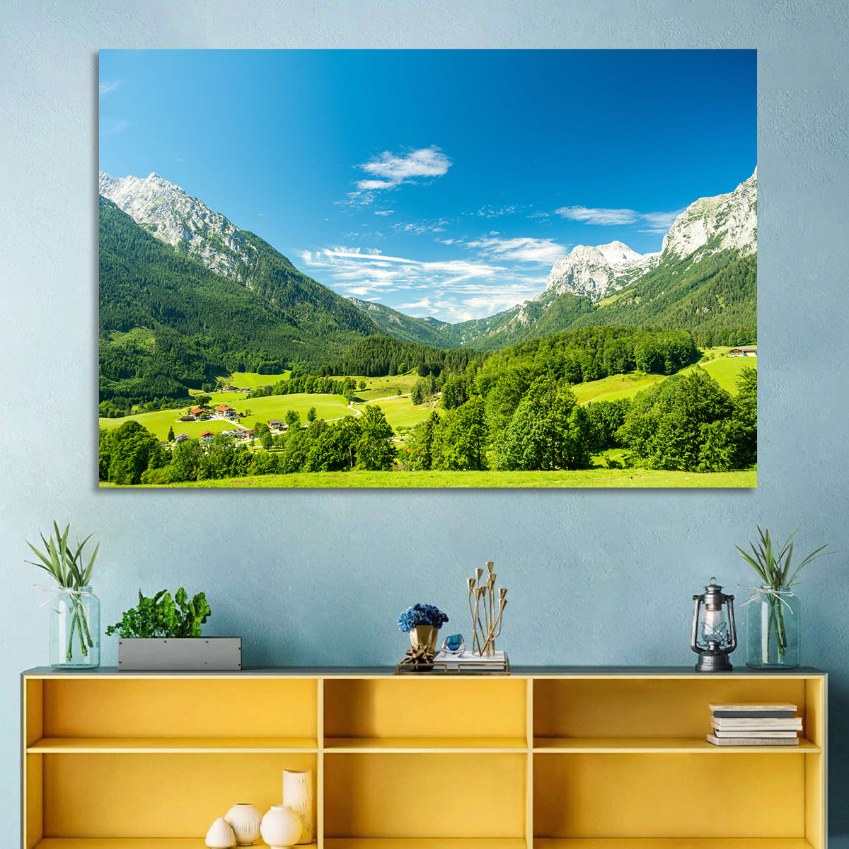 Bavarian Alpine Valley Wall Art