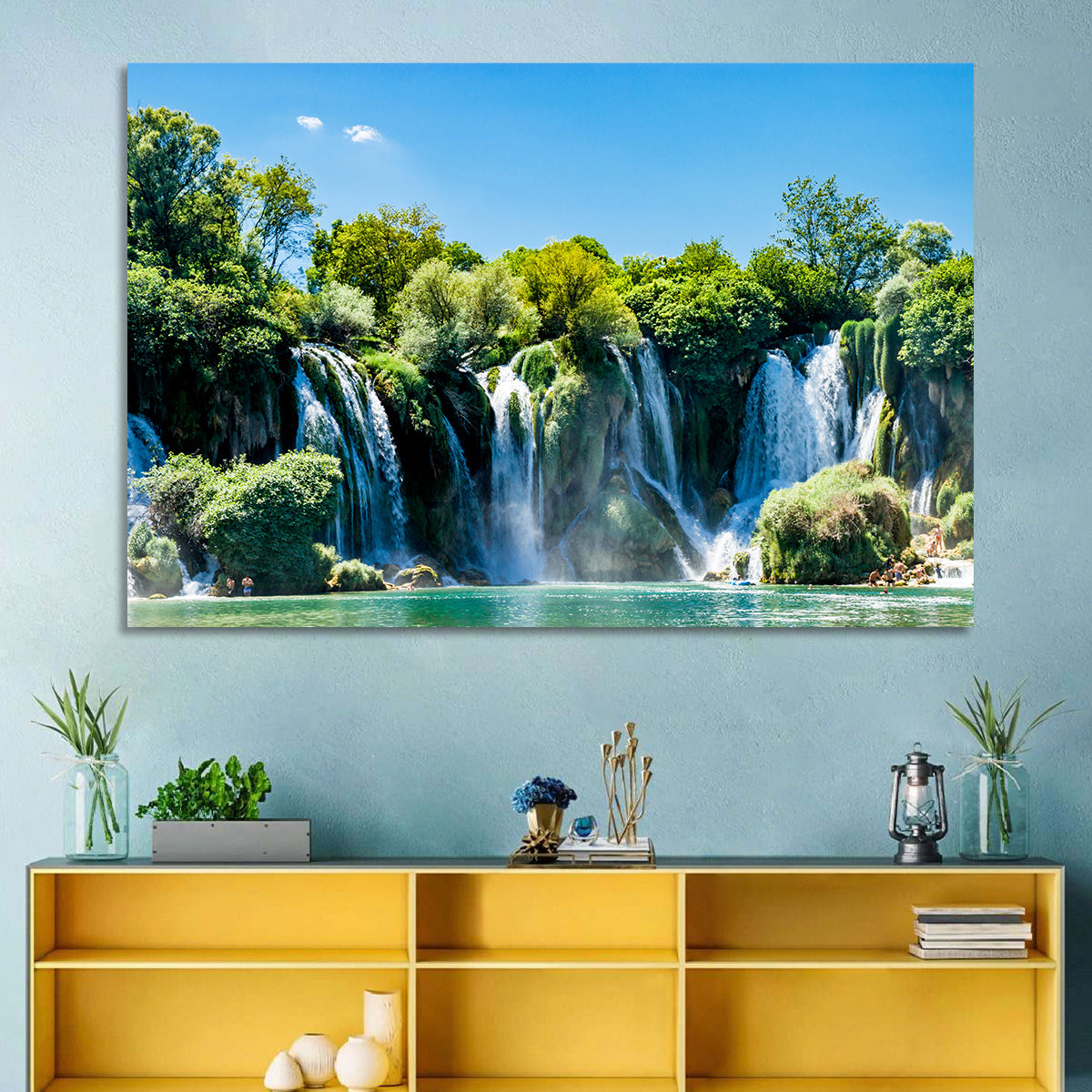 Kravice Waterfall, Ljubuški Wall Art in a room, landscape