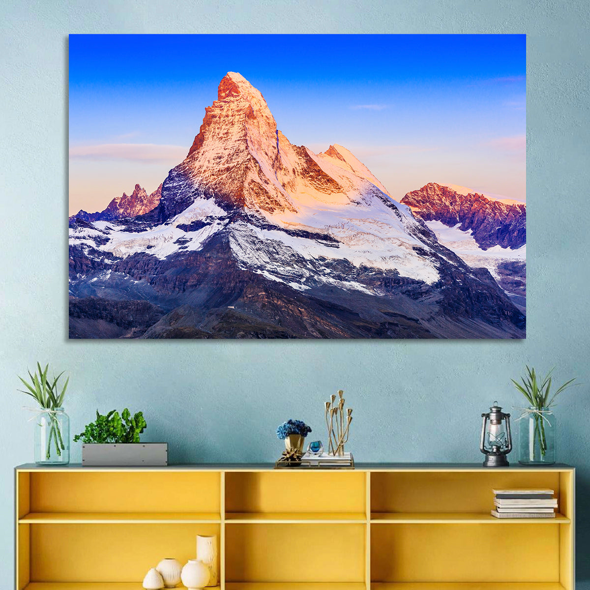 Matterhorn Sunrise Wall Art in a room, landscape