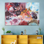 Impasto Color Swirl Abstract Wall Art
