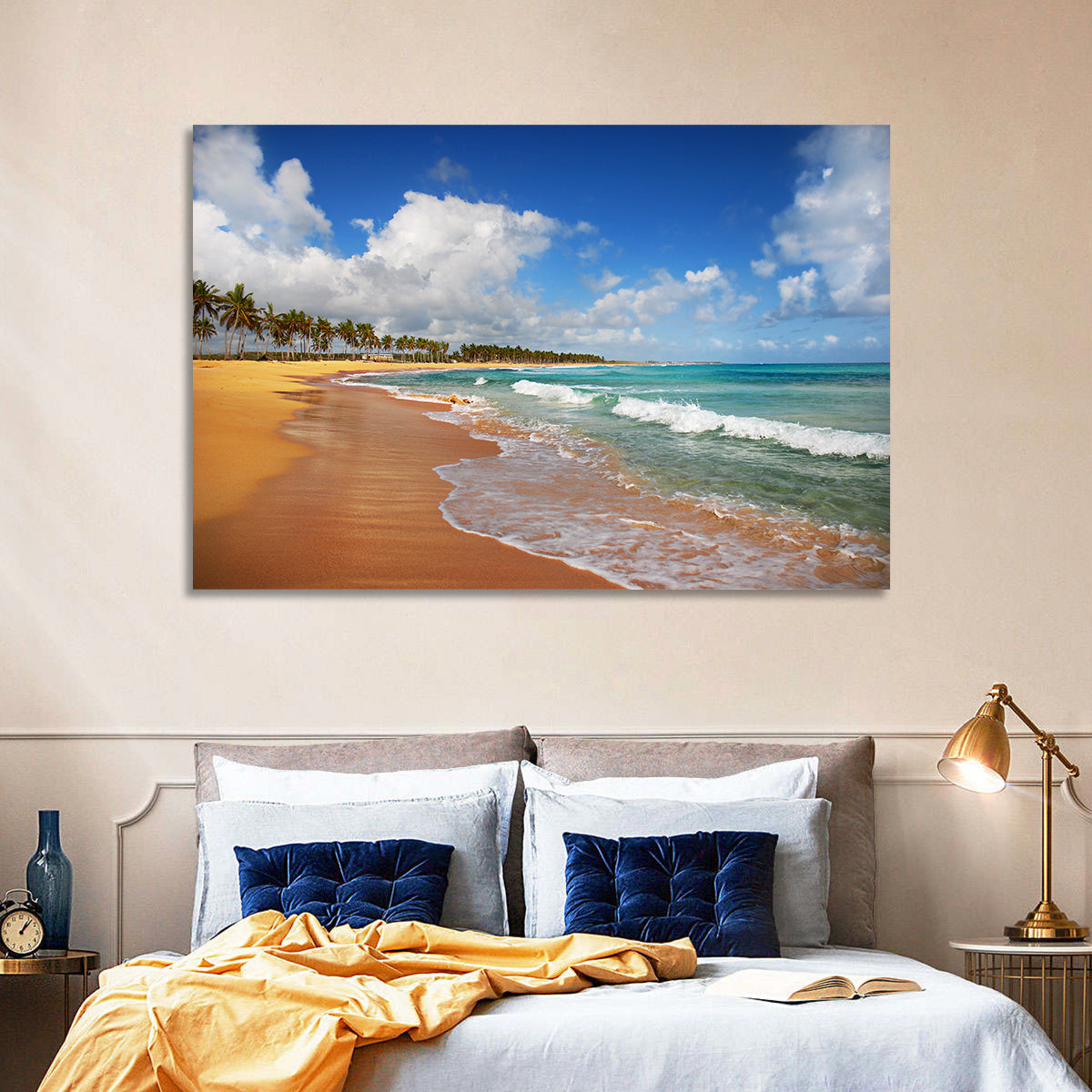 Palm Lined Tropical Coast Wall Art