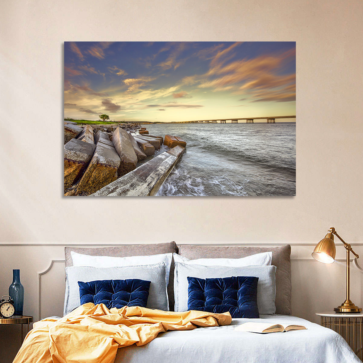 Nassau County Causeway at Sunset Wall Art