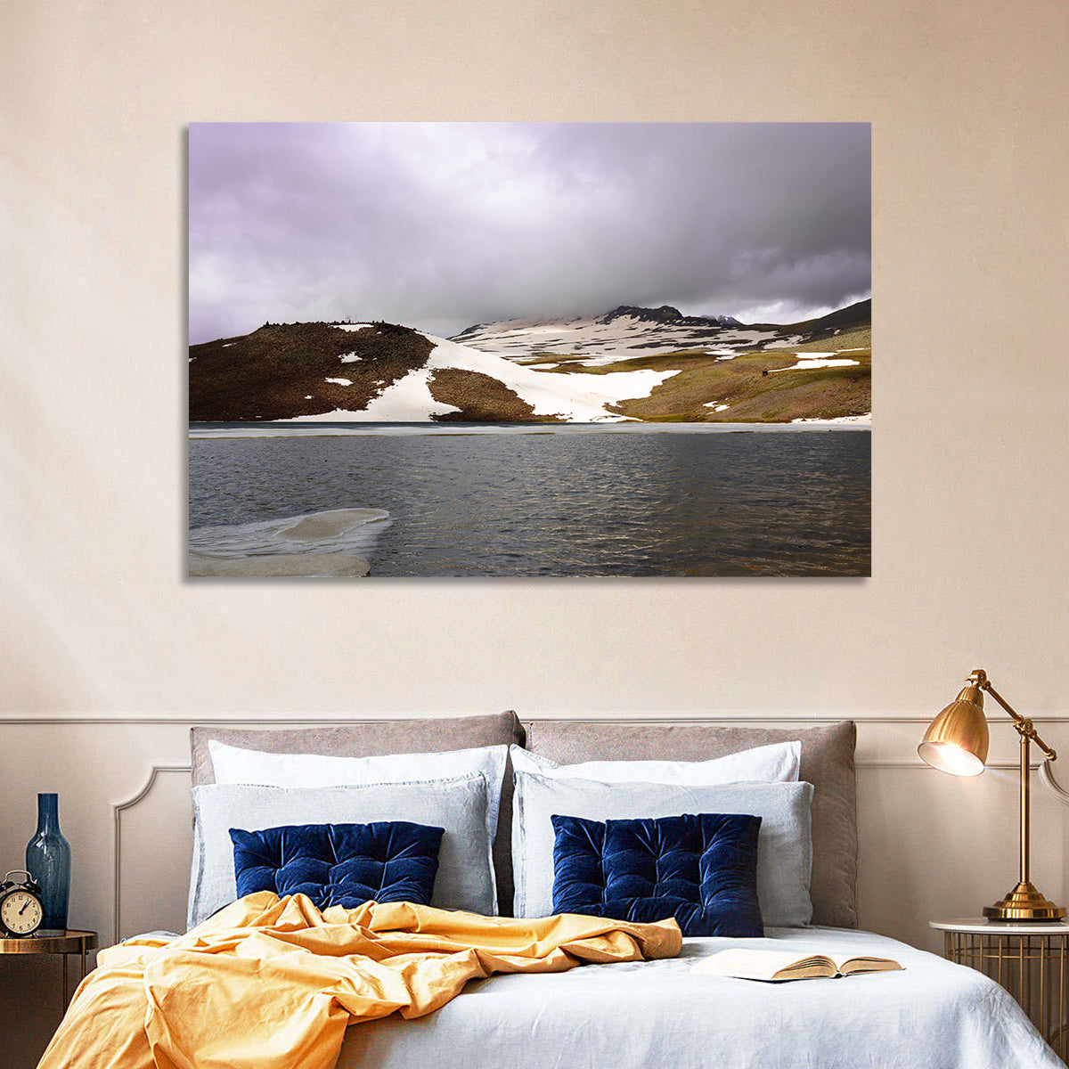 Lake Kari, Armenia Wall Art in a room, landscape