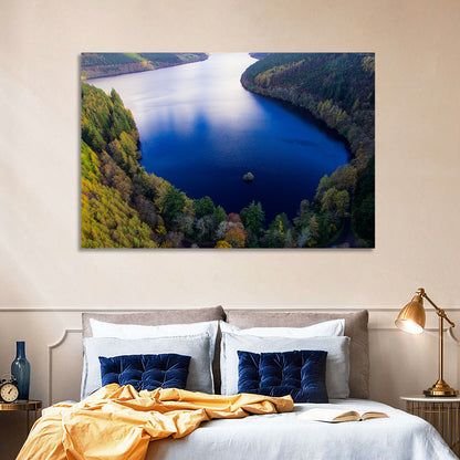 Lake Vyrnwy Aerial  Wall Art