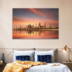 Kuwait City Skyline at Sunset Wall Art