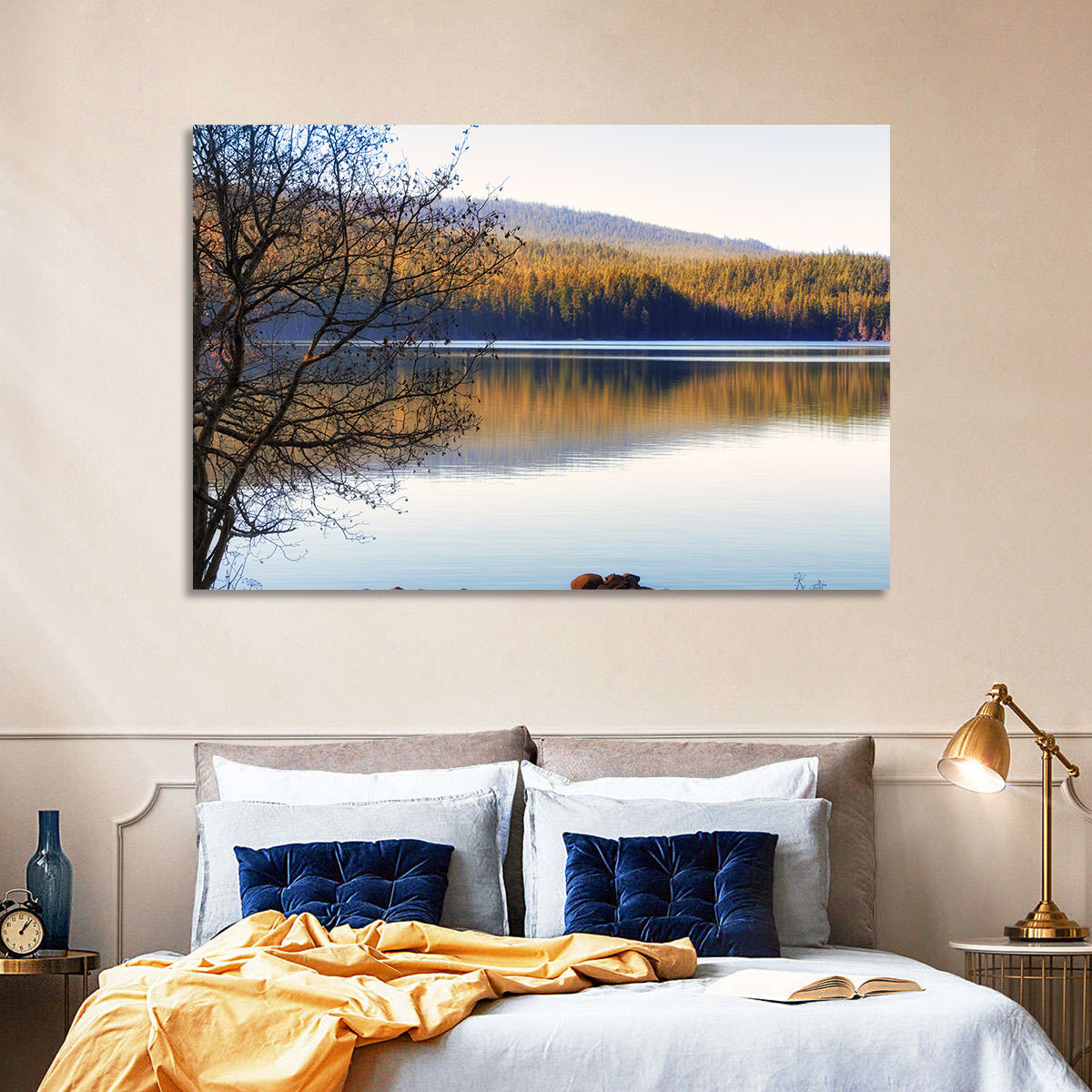 Dawn at Odell Lake Wall Art in a room, landscape