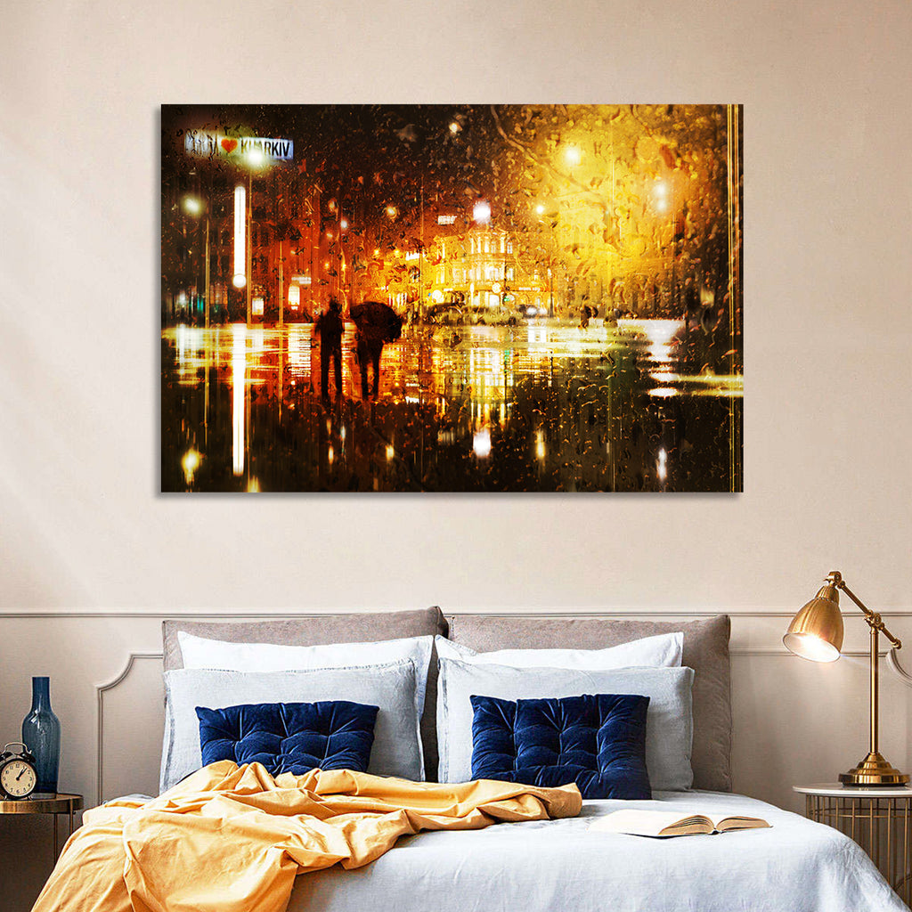 Rainy Night in Kharkiv Wall Art