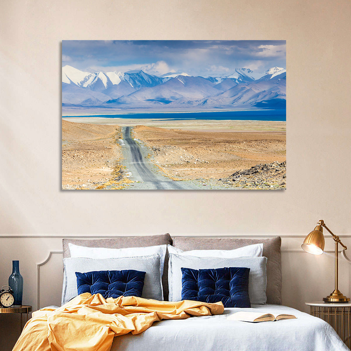 Karakul Lake, Pamir Mountains Wall Art in a room, landscape