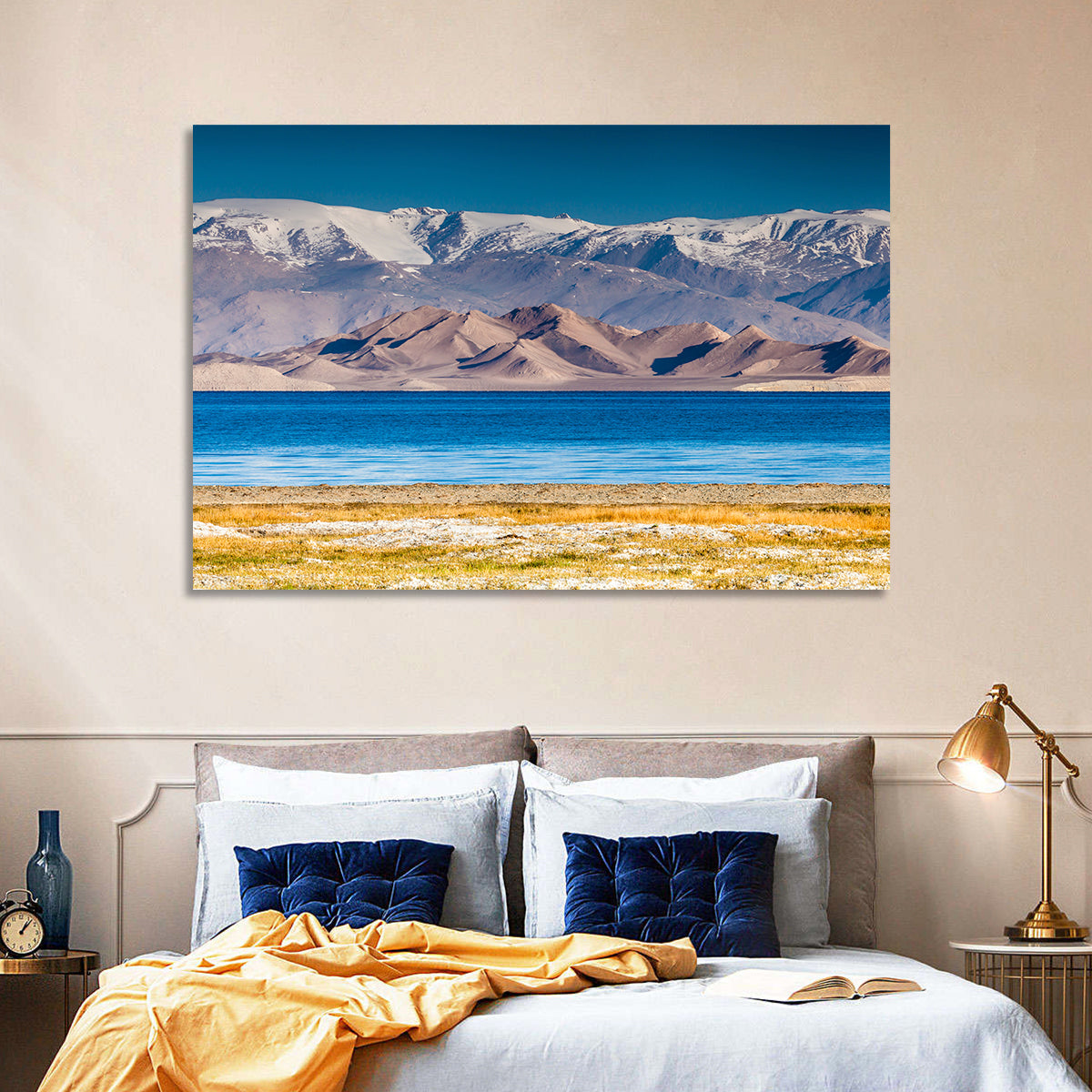 Karakul Lake Pamir Range Wall Art in a room, landscape