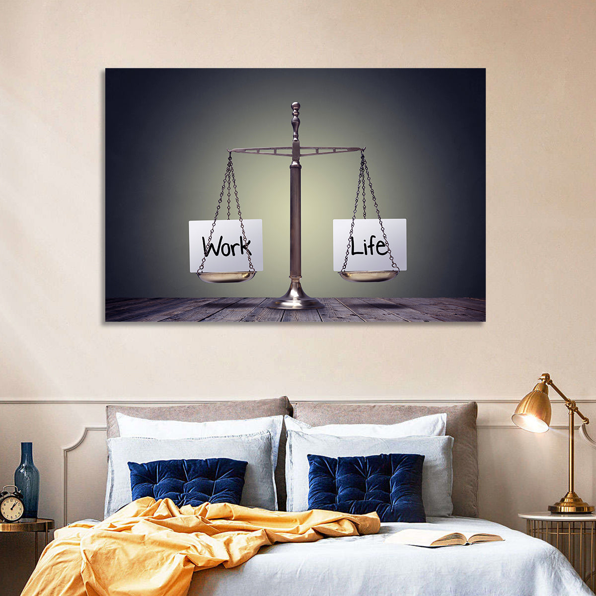 Metallic Scale: Work and Life Wall Art