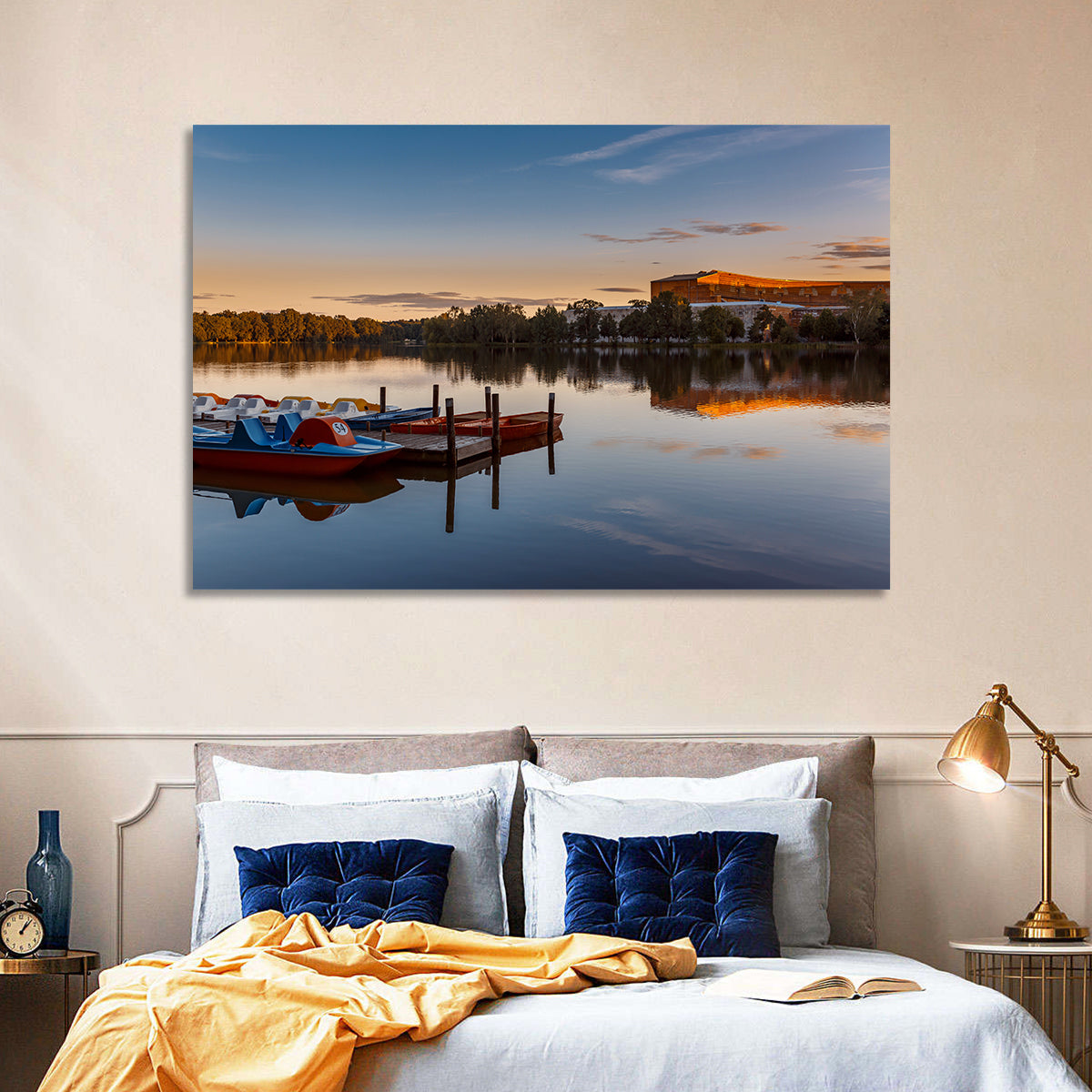Dutzendteich Lake at Golden Hour Wall Art