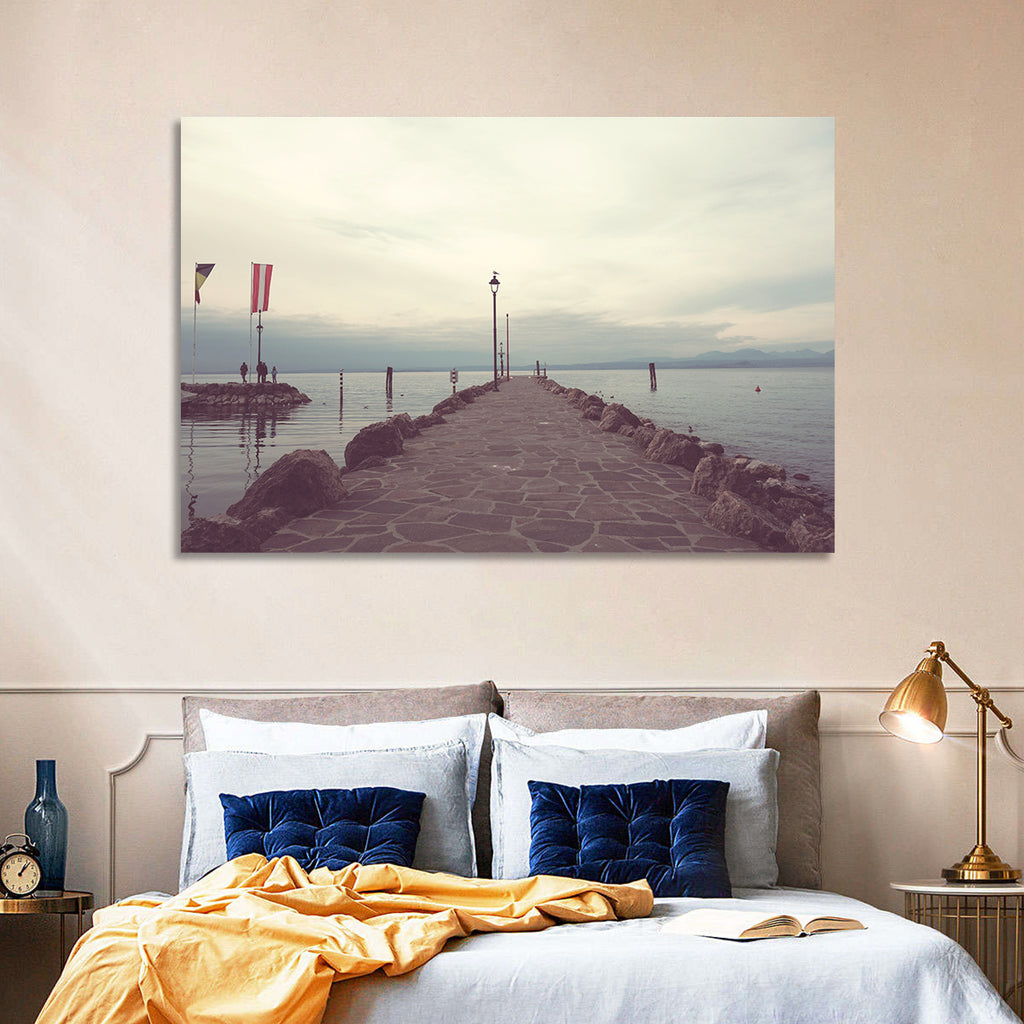 Stone Pier at Lake Garda Wall Art