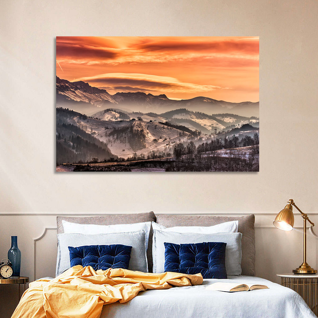 Pestera Mountain Sunrise Wall Art