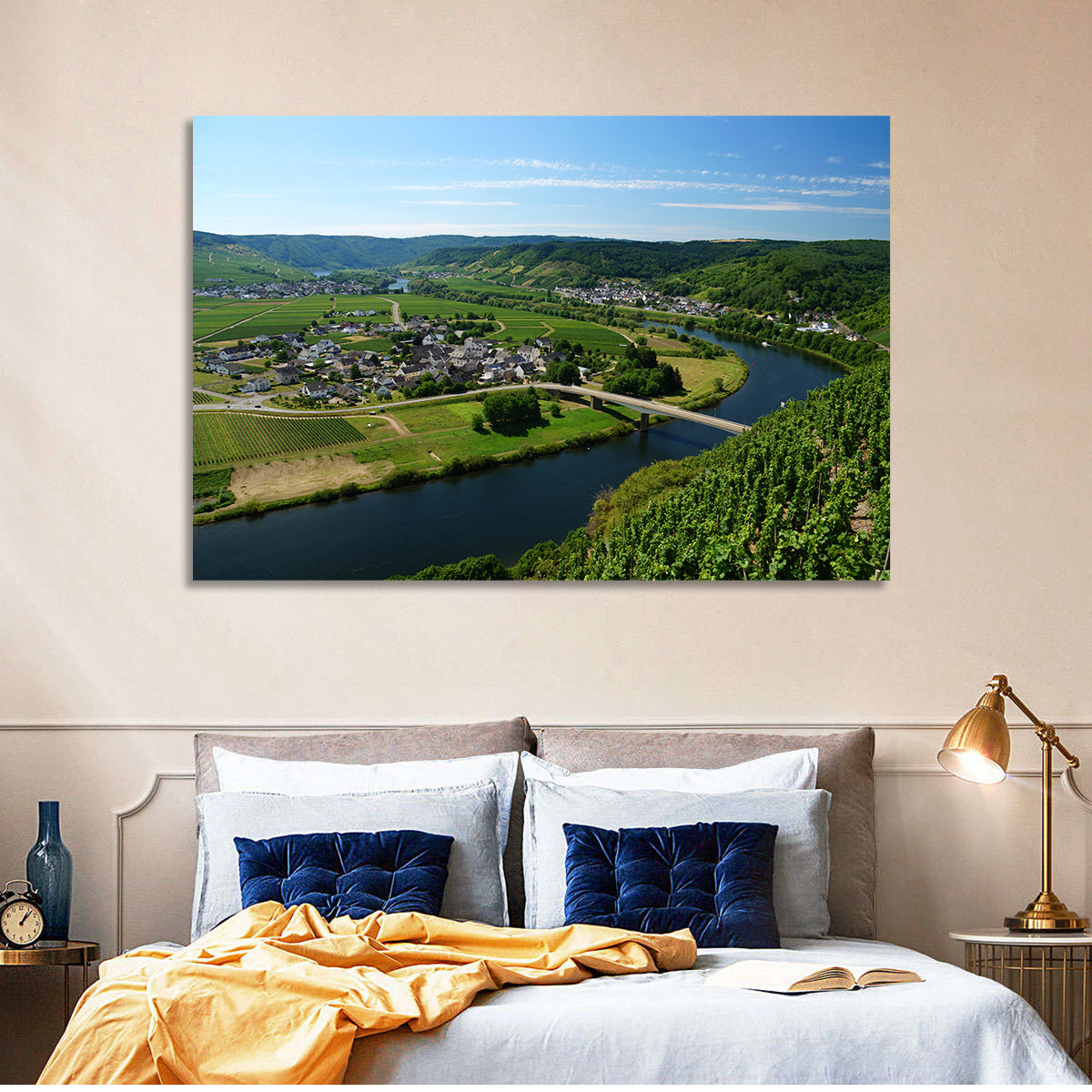 Piesport Moselle River View Wall Art