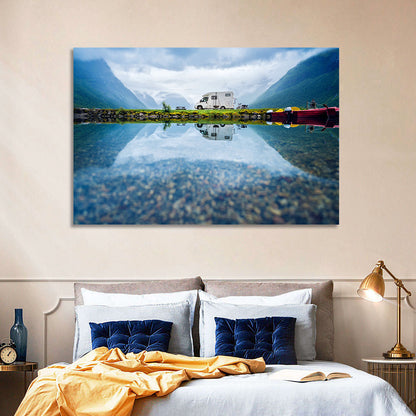 Lake and Vacation Concept Wall Art