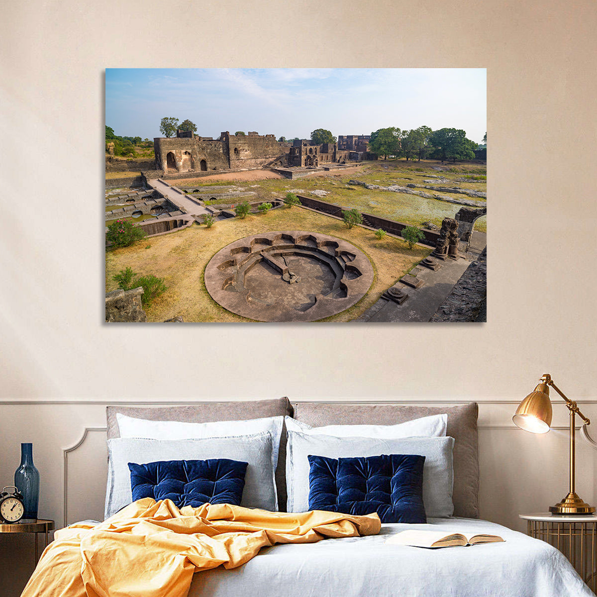 Bidar Fort Ruins Wall Art in a room, landscape