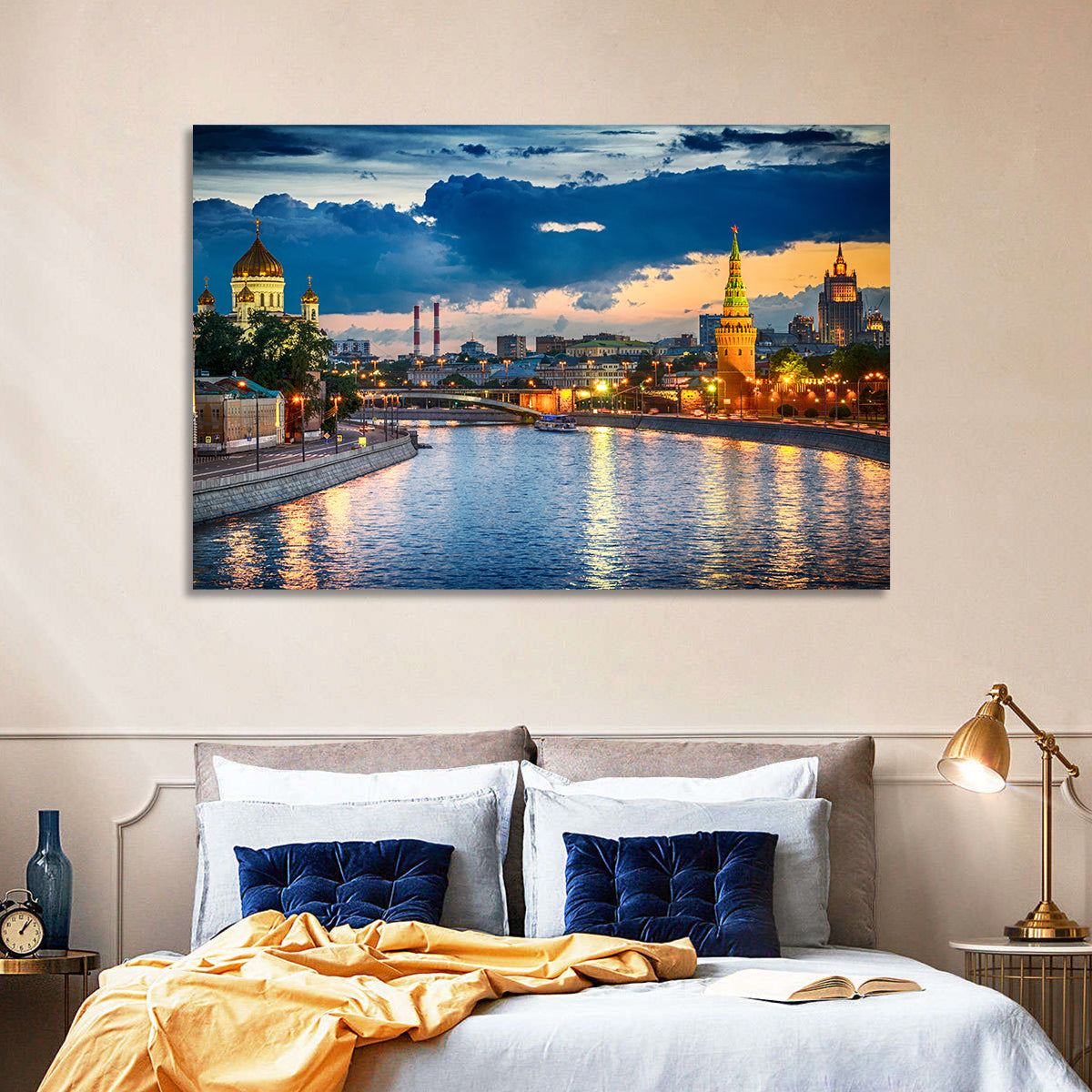 Kremlin Moscow River Wall Art