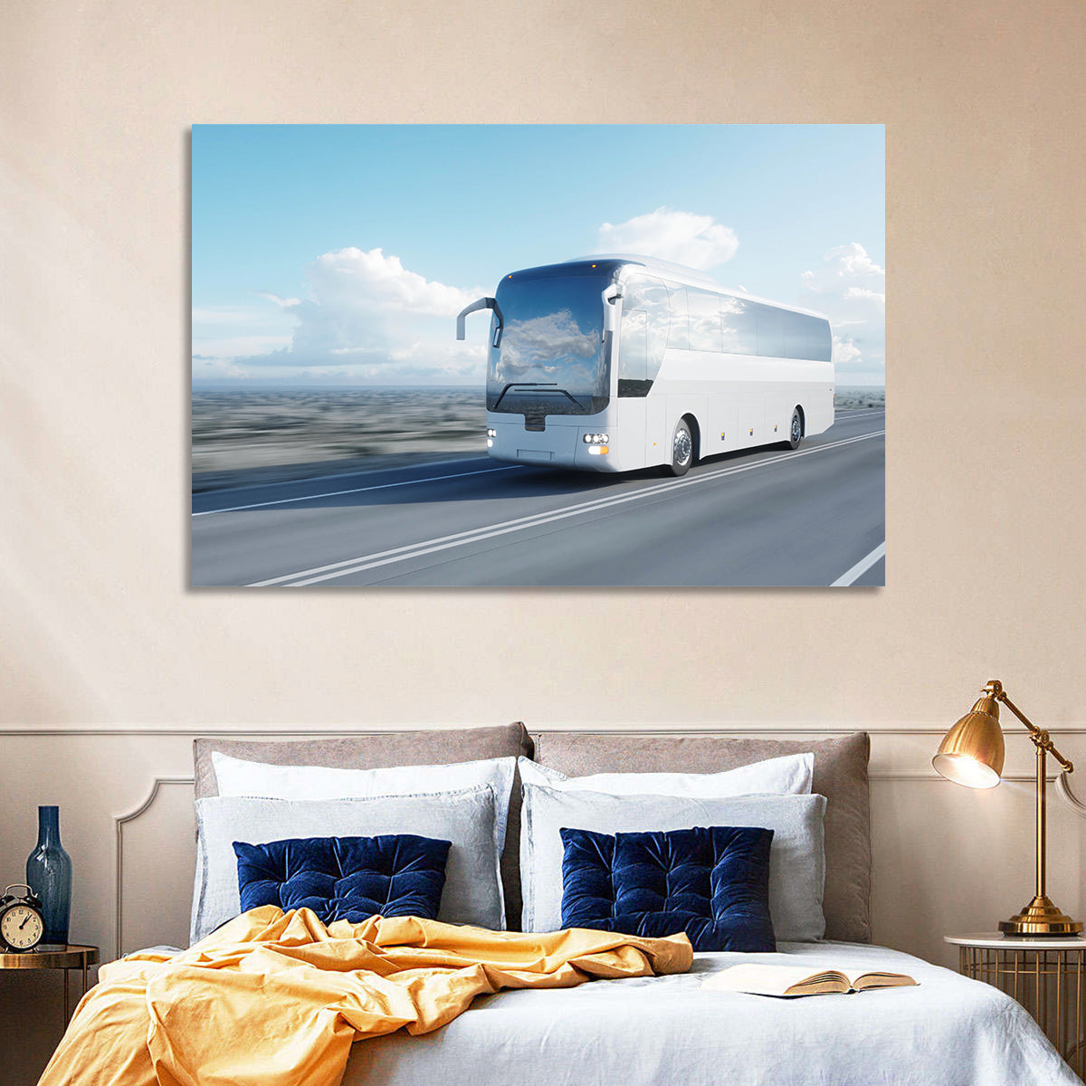 Desert Highway Tour Bus Wall Art