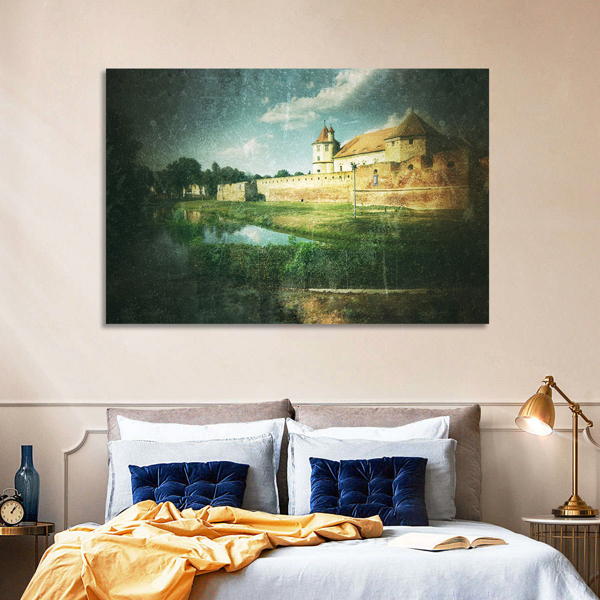 Făgăraș Fortress Moat Reflection Wall Art