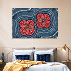 Aboriginal Poppy Duo Wall Art