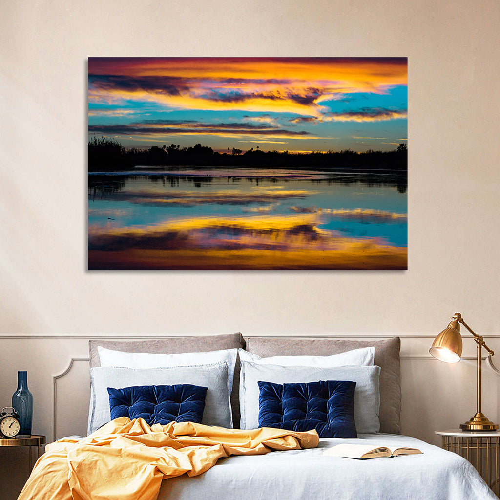 Colorado River Dusk Reflection Wall Art
