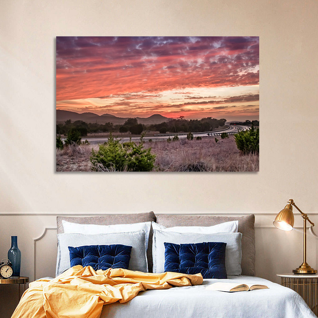 Sunset Curve on Texas Highway 16 Wall Art