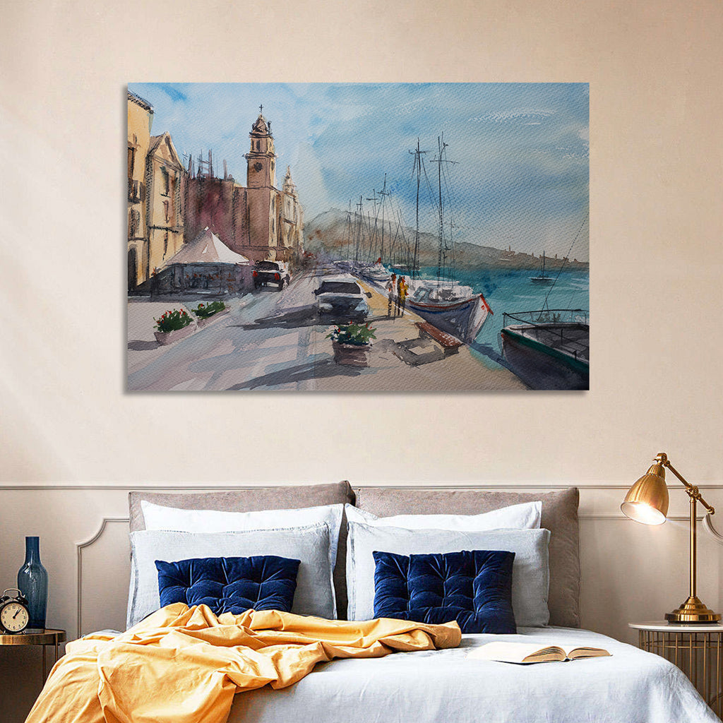 Valette Harbor Sketch Wall Art