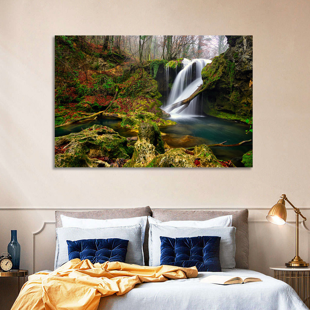 Cheile Nerei Mossy Waterfall Wall Art