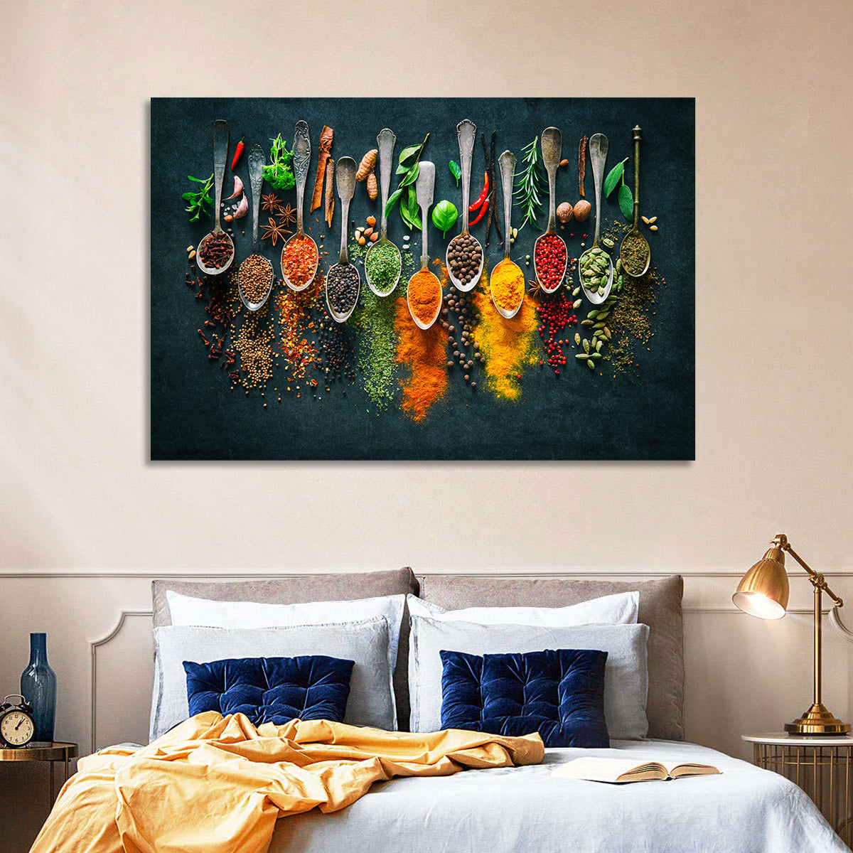 Assorted Spices and Spoons Wall Art in a room, landscape