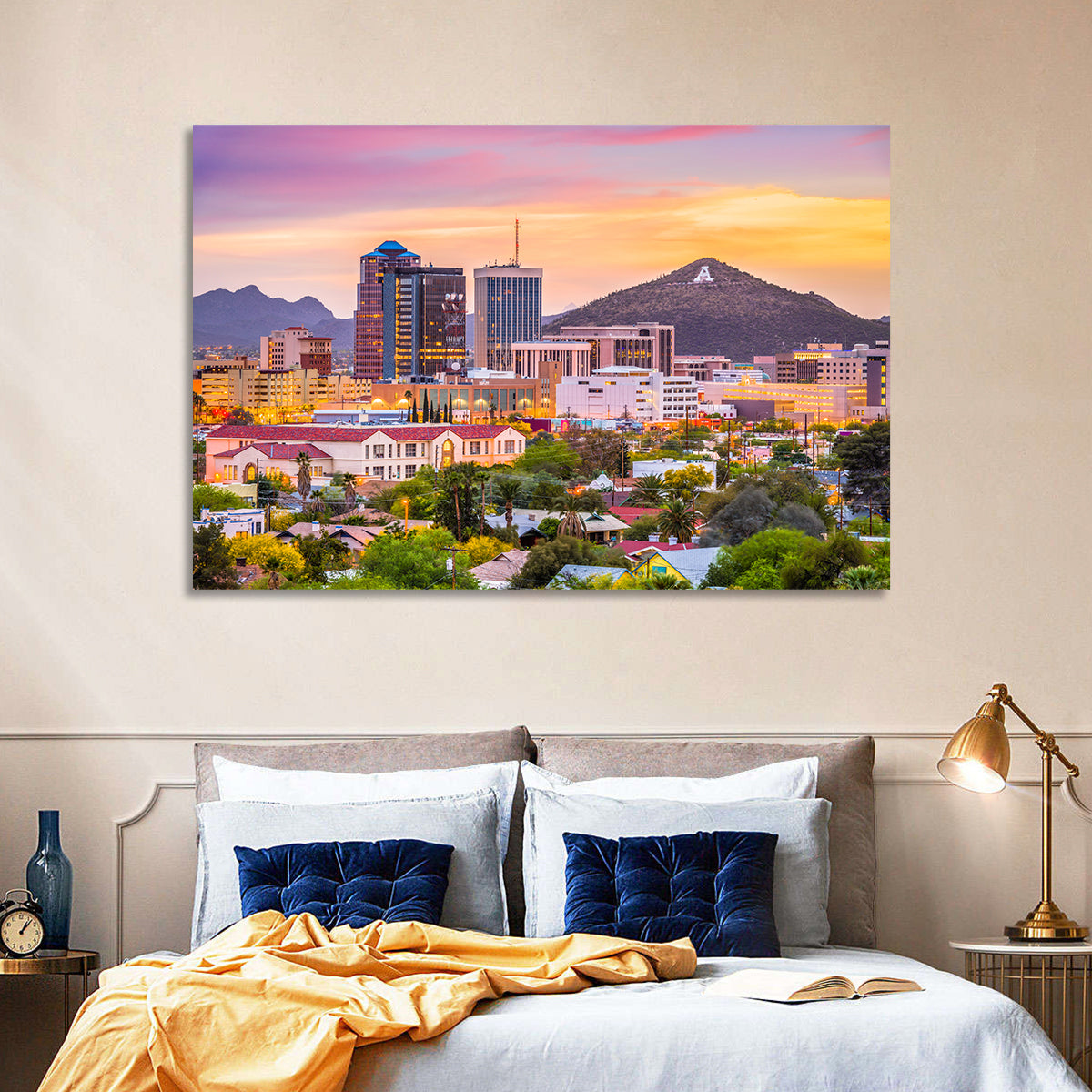 Tucson Skyline at Golden Hour Wall Art