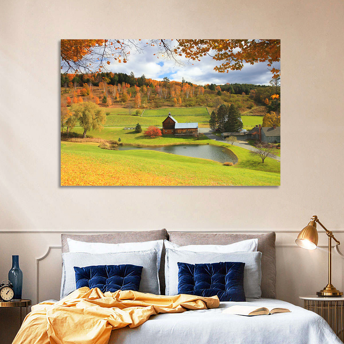 Vermont Barn by Pond Wall Art