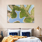 Thousand Island Lake Aerial View Wall Art